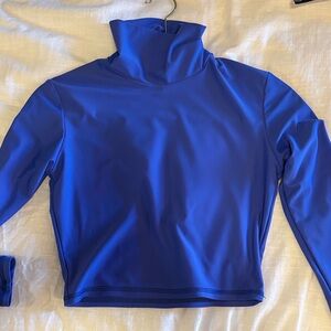 Free People Royal Blue Turtleneck Athletic top